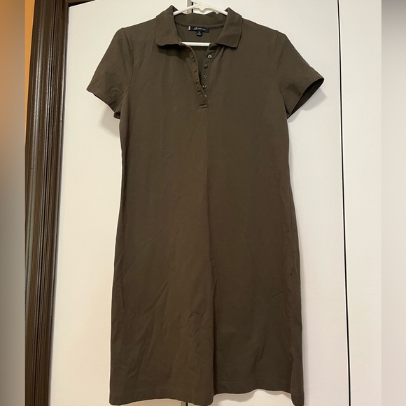 EUC Anne Klein Olive Green Polo Tennis Dress Short Sleeved Preppy Sporty - Picture 1 of 6
